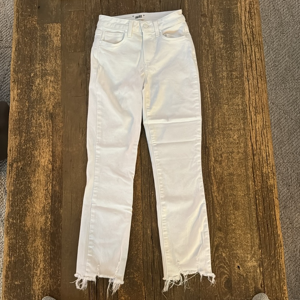 Paige‎ Cindy Crop White Jeans